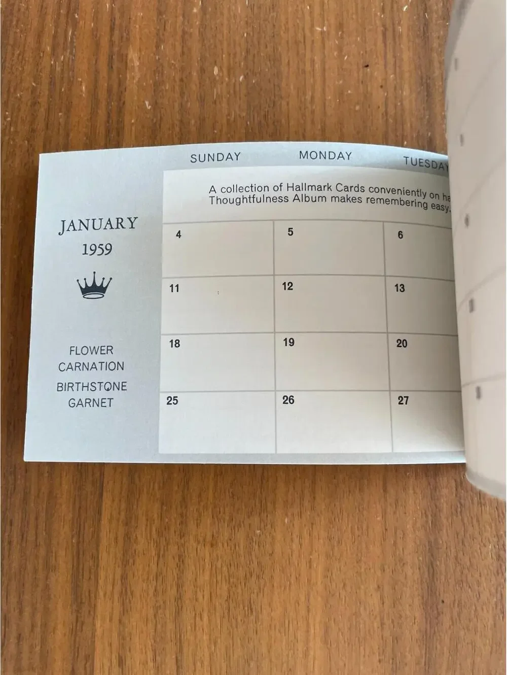 My Date Book Hallmark Vintage Hallmark Date Book 1959 Purse Calendar Unused